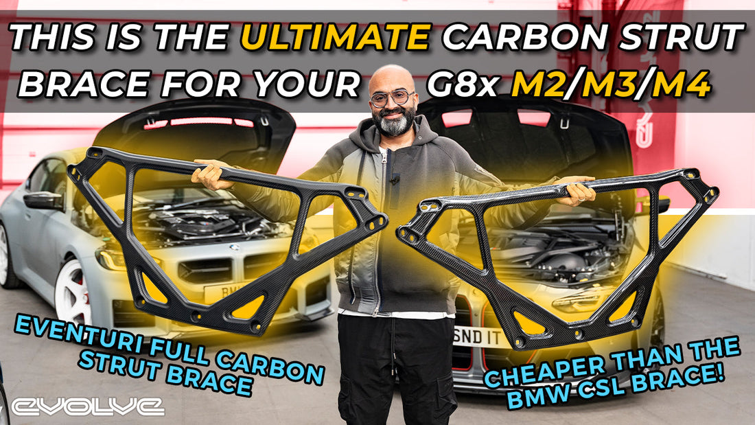 The ULTIMATE G8x Carbon Fiber Strut Brace by Eventuri - Install on our G81 M3 + New Carbon Scoops!