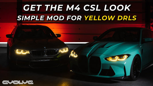 How to add Yellow DRL's like the M4 CSL or M5 CS! - Motorsport+ CSL Yellow LED Module Install - Evolve Automotive USA