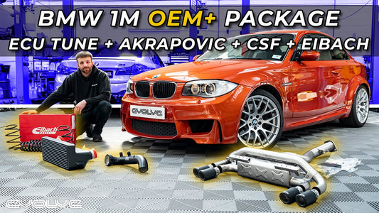 OEM+ 1M Upgrade Package! Evolve Stage 1 Tune + Akrapovič Exhaust + CSF Intercooler + Eibach Springs - Evolve Automotive USA