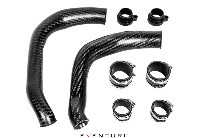 Eventuri Carbon Fibre Charge Pipe Set BMW F80 M3 F82 F83 M4 Coupe Convertible F87 M2 Competition (S55) - Evolve Automotive