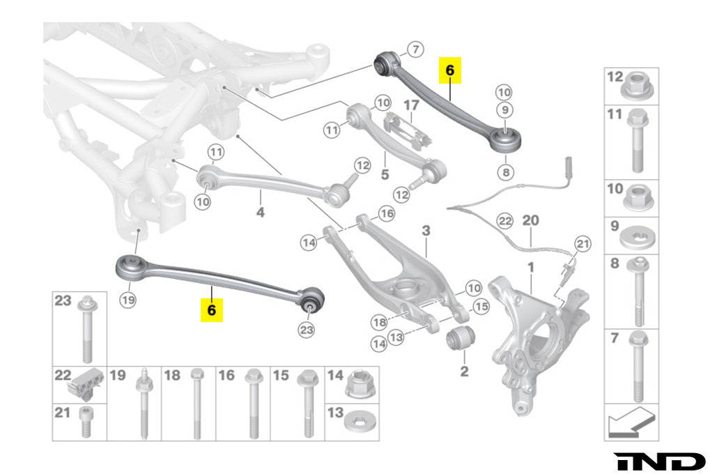 Fall - Line Motorsports G8X / F8X Rear Lower Tension / Fixed Toe Arm Set - Evolve Automotive