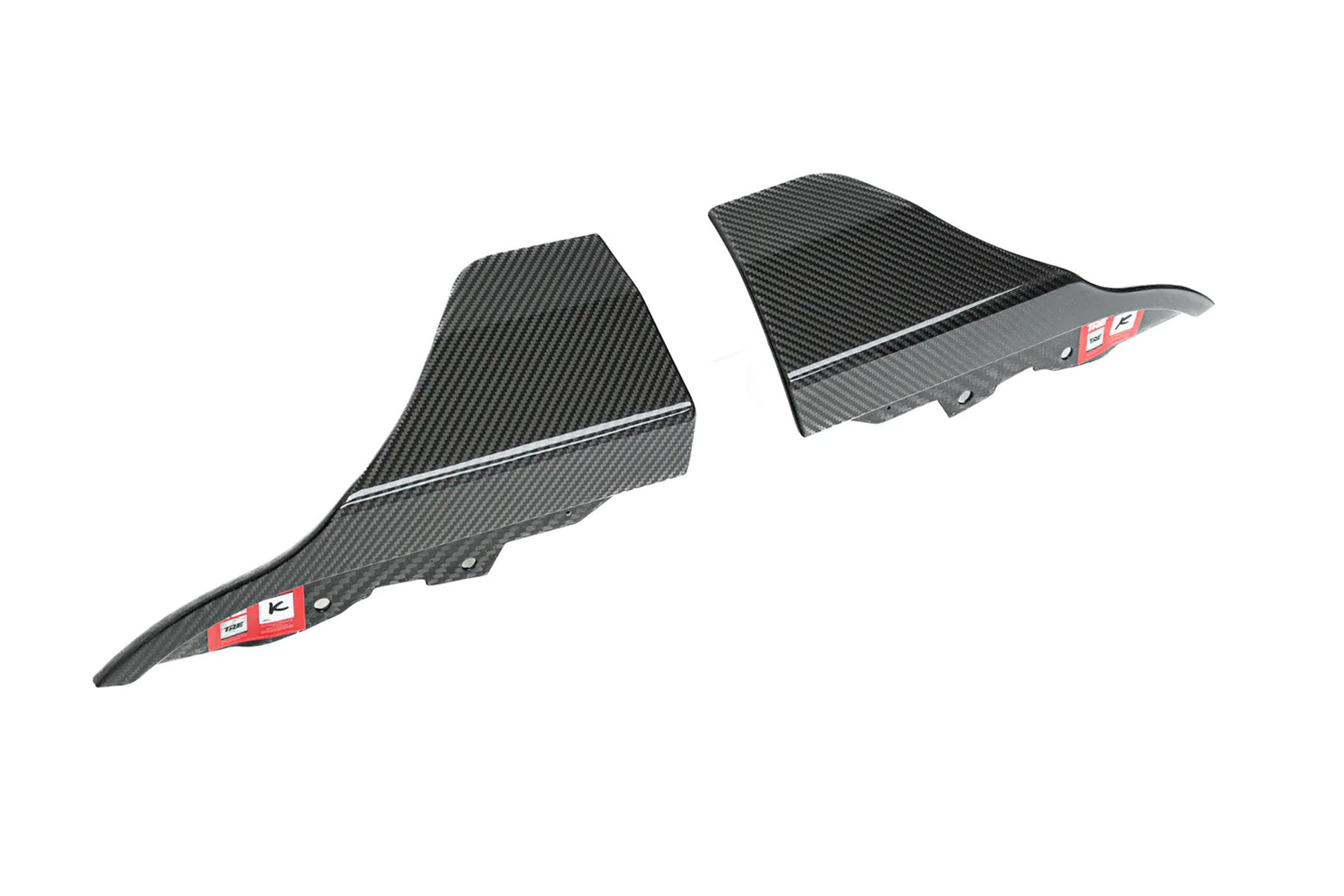 TRE Pre-Preg Carbon Fibre TR87 Rear Bumper Winglets - BMW G87 M2 - Evolve Automotive