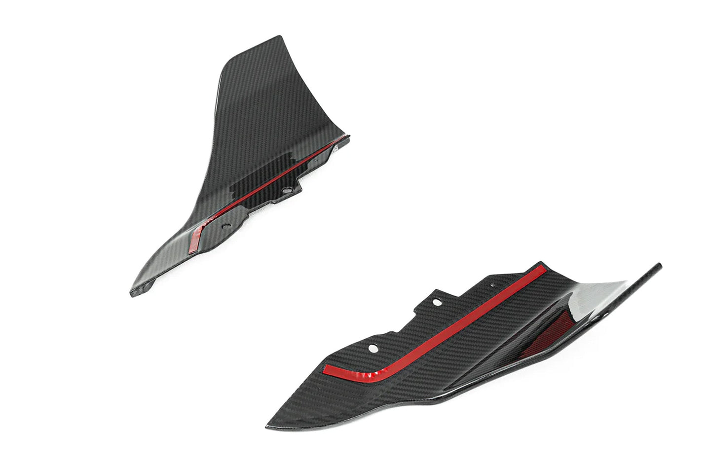 TRE Pre-Preg Carbon Fibre TR87 Rear Bumper Winglets - BMW G87 M2 - Evolve Automotive