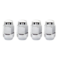 McGard Hex Lug Nut (Cone Seat Bulge Style) M12X1.5 / 3/4 Hex / 1.45in. Length (4-Pack) - Chrome