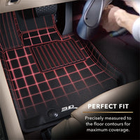 3D MAXpider 2005-2019 Nissan Frontier Crew Cab Kagu 2nd Row Floormats - Black