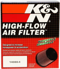 K&N Universal Rubber Filter-Round Tapered 2.5in Flange ID x 6in Base OD x 5in Top OD x 5in Height