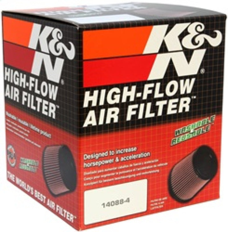 K&N Universal Rubber Filter-Round Tapered 2.5in Flange ID x 6in Base OD x 5in Top OD x 5in Height
