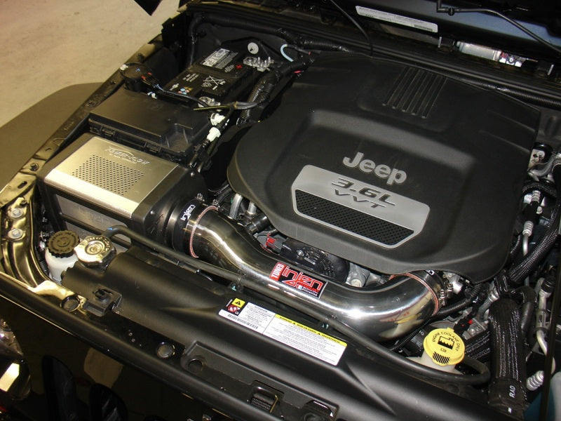 Injen 12-13 Jeep Wrangler JK 3.6L V6 Wrinkle Black Short Ram Intake w/ Power Flow Box
