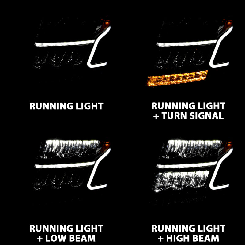 ANZO 15 20 Chevy Tahoe Suburban LED Light Bar Style Headlights