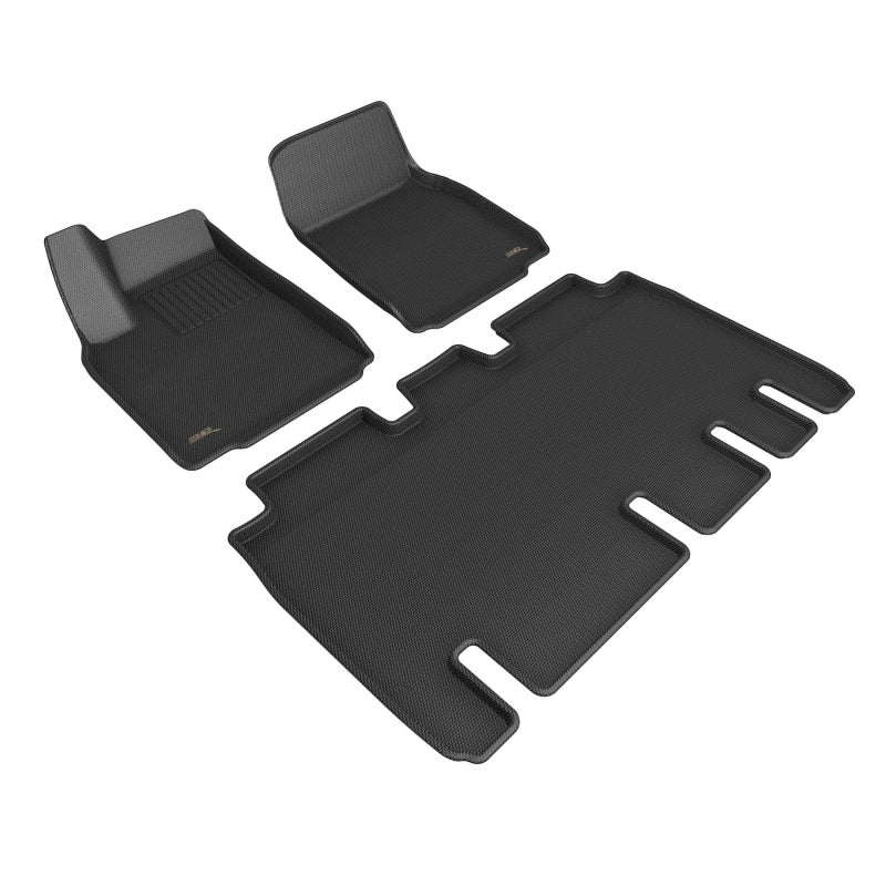 3D MAXpider 22-23 Tesla Model X Full Set Floormats - Black