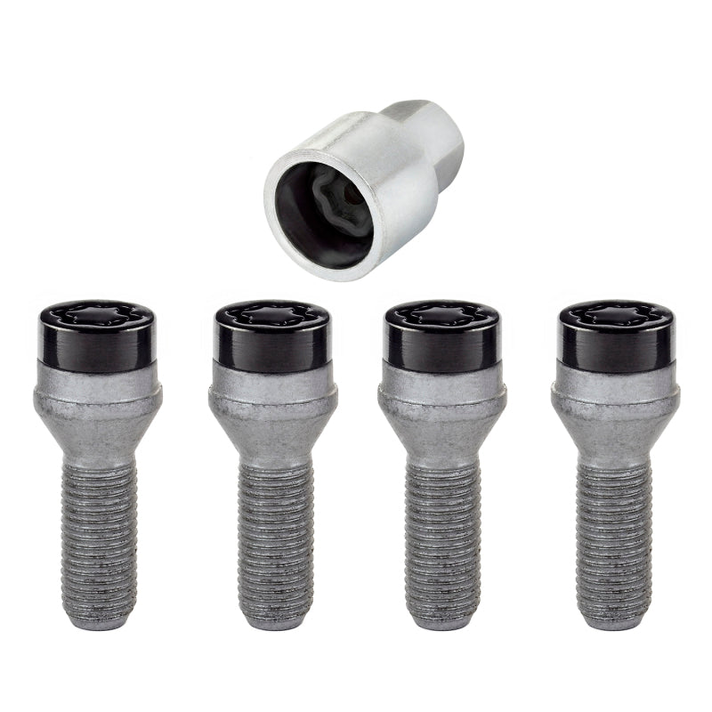 McGard Wheel Lock Bolt Set - 4pk. (Cone Seat) M14X1.5 / 17mm Hex / 31.0mm Shank Length - Black